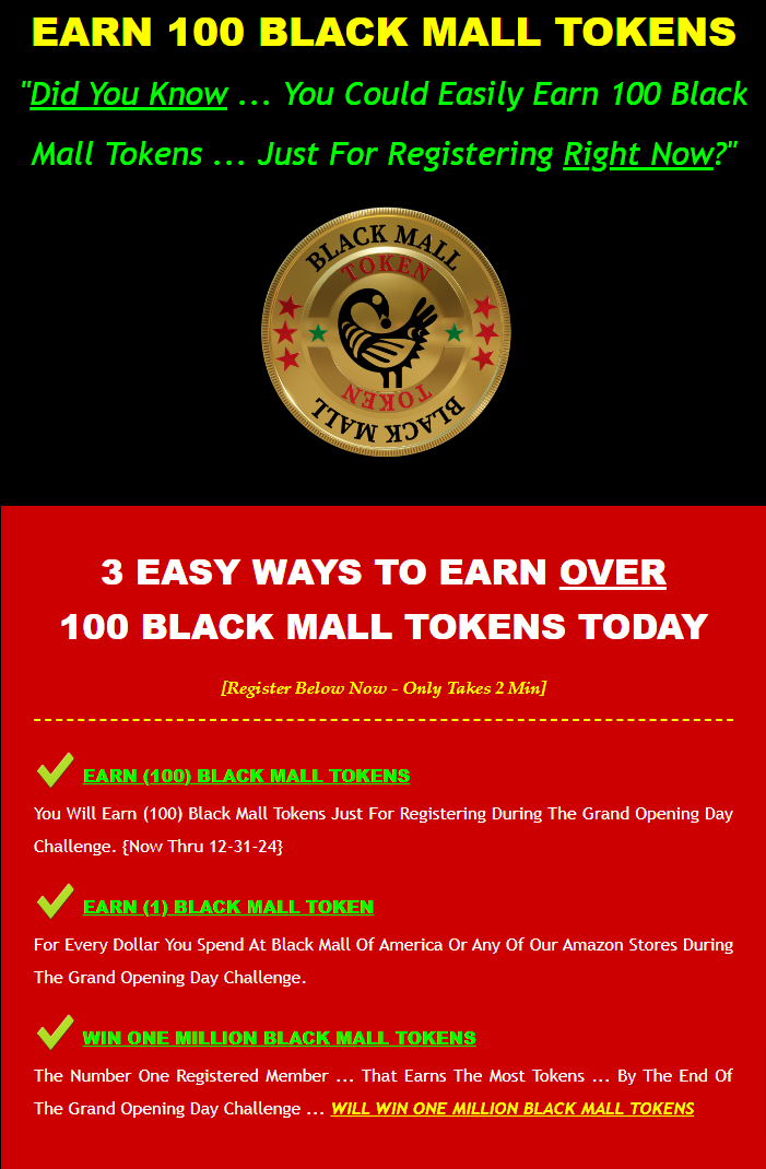 Best Sellers- Black Mall Tokens