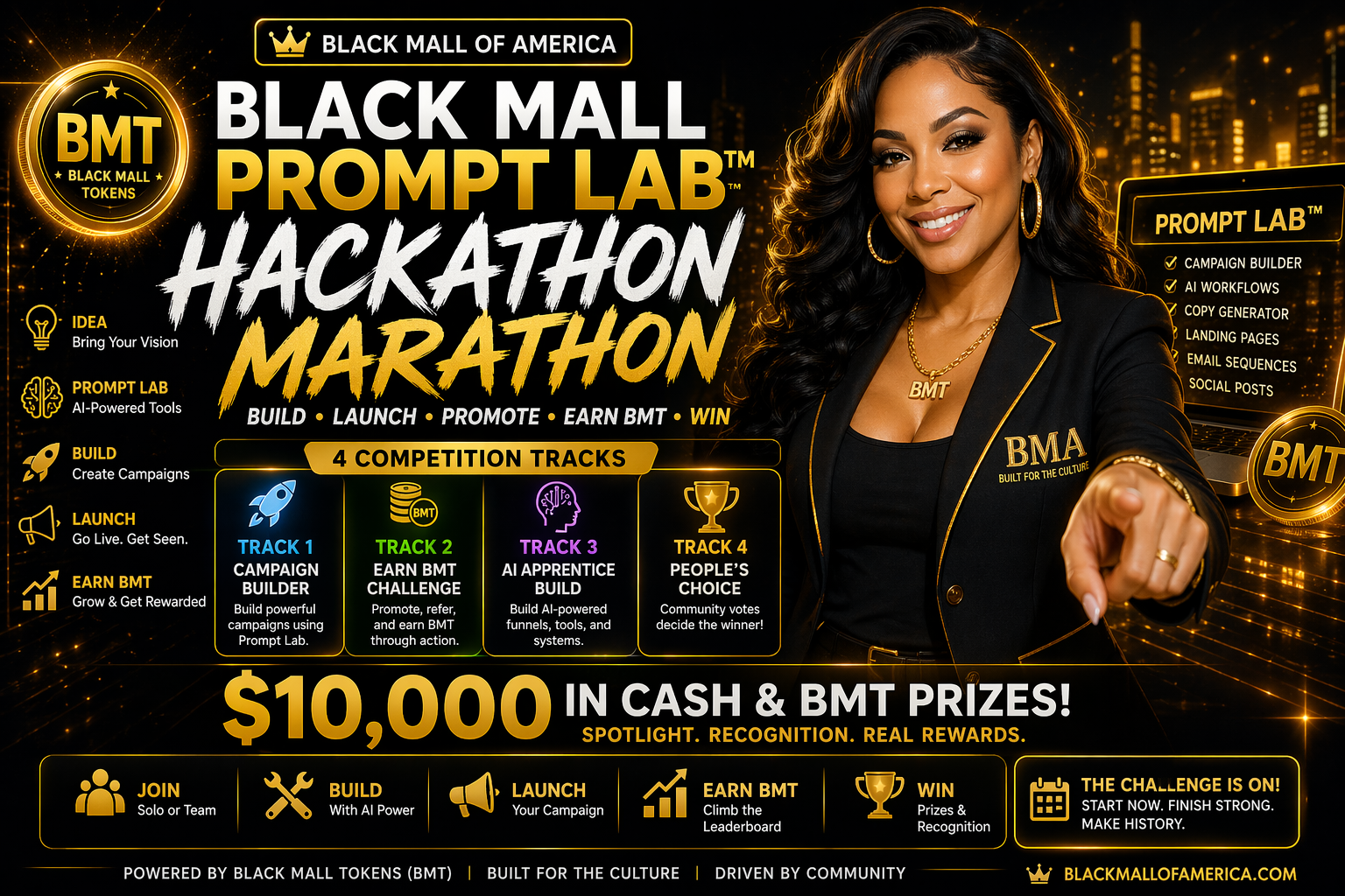 Black Mall Prompt Lab 30 Day Hackathon Marathon Hero